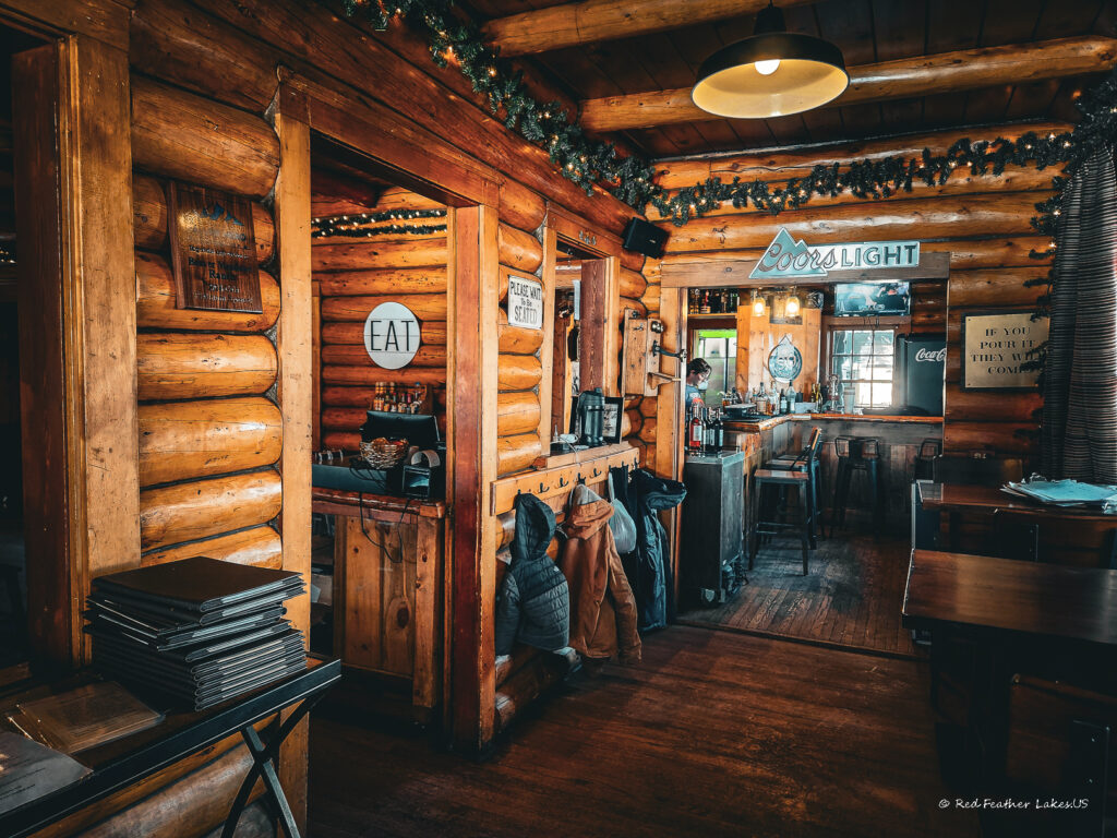 Entrance to the Ranch House Restaurant at Beaver Meadows Resort in Red Feather Lakes, Colorado