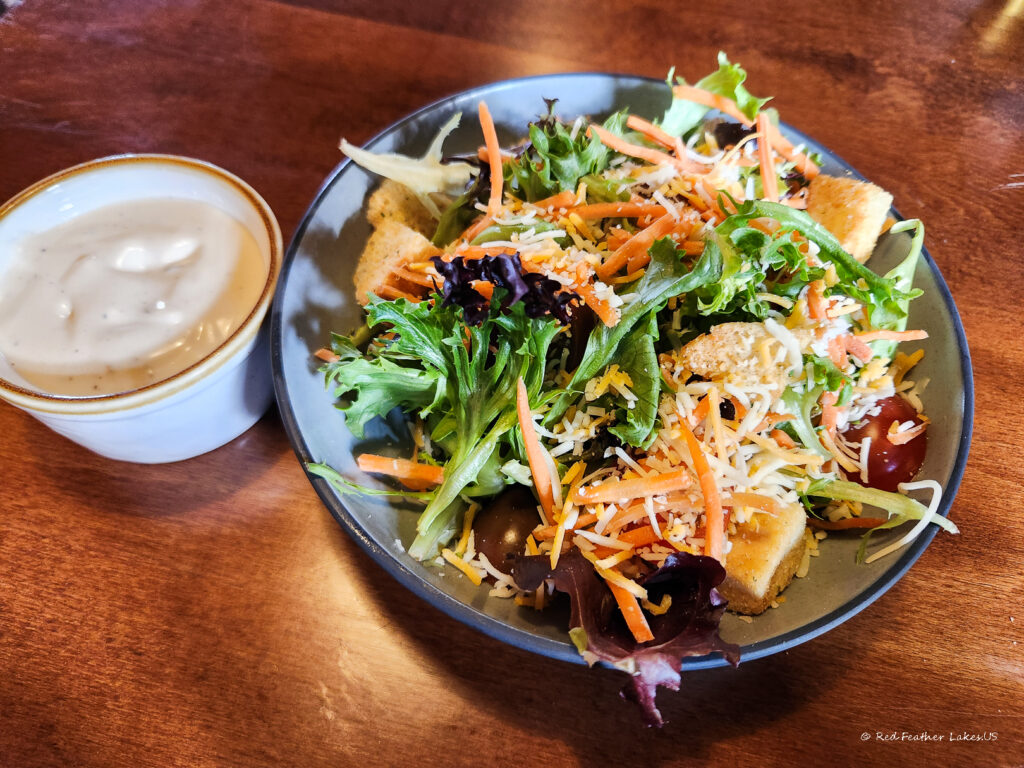 Tasty House Salad at The Ranch House Restaurant, Beaver Meadows Resort Ranch near Red Feather Lakes, Colorado