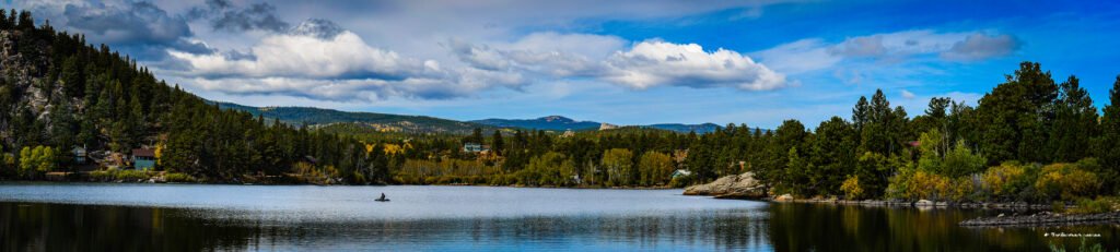 Panoramic Photo of Hiawatha Lake in Red Feather Lakes, Colorado