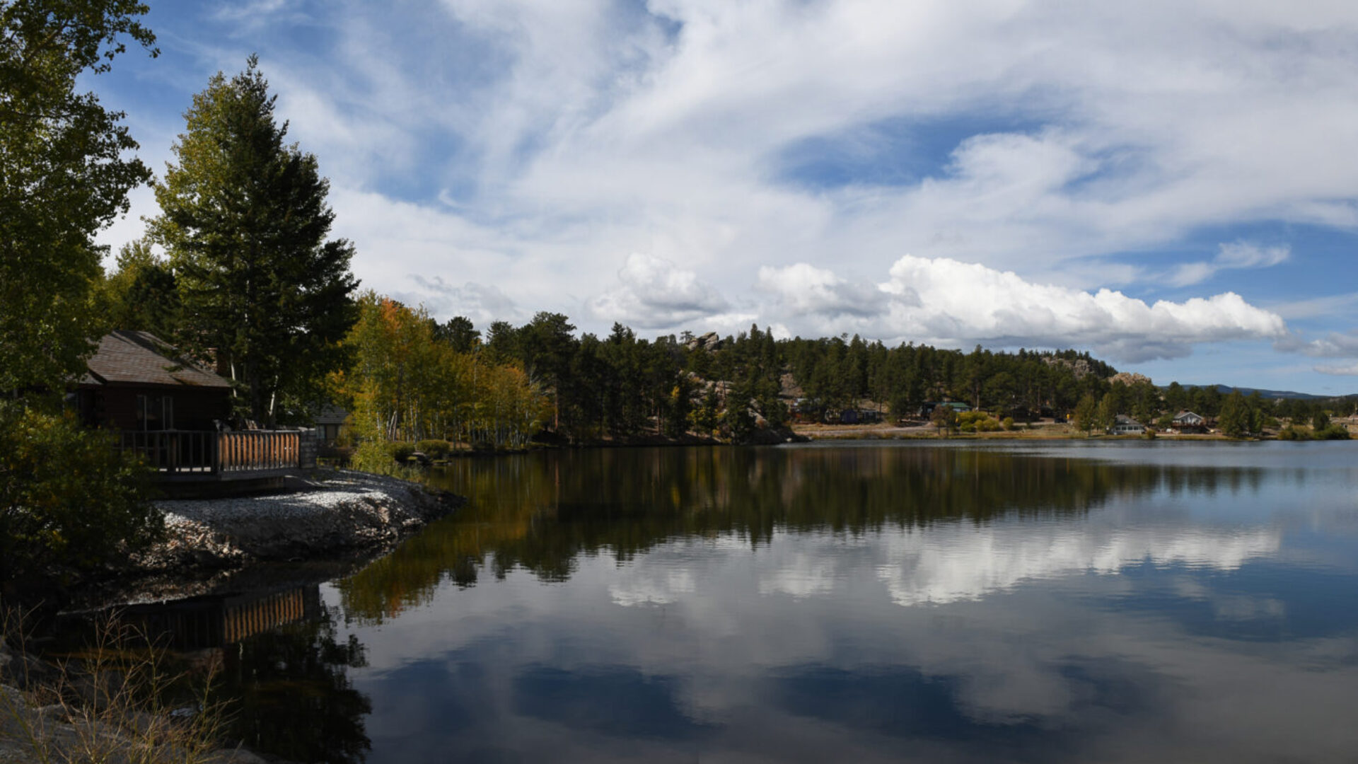 Blue Skies Over Ramona Lake in Red Feather Lakes Colorado