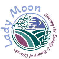 Logo For Lady Moon Flowers and Gifts In Livermore near Red Feather Lakes, Colorado