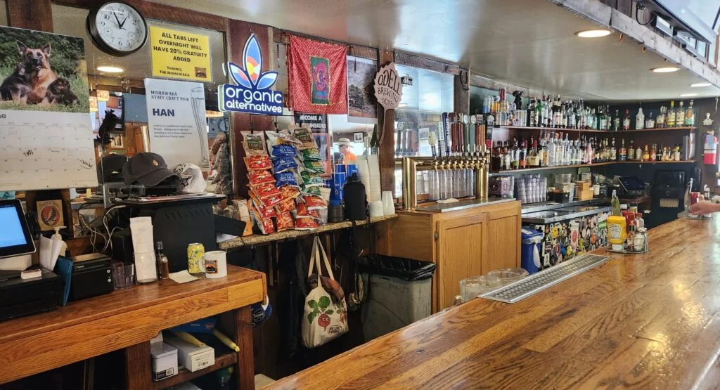 Main Bar at The Mishawaka on Hwy 14 Poudre Canyon Scenic Byway near Livermore & Red Feather Lakes, Colorado