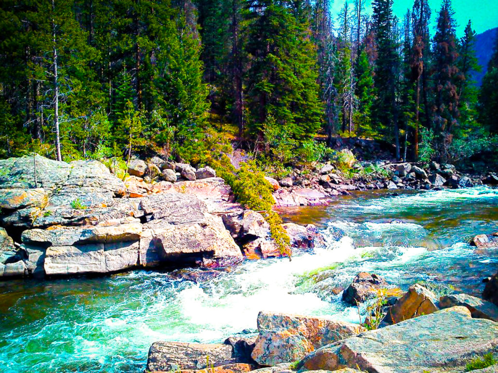 Rapids on the Poudre River at the Big South Trail on Hwy 14 west of Rustic, Colorado