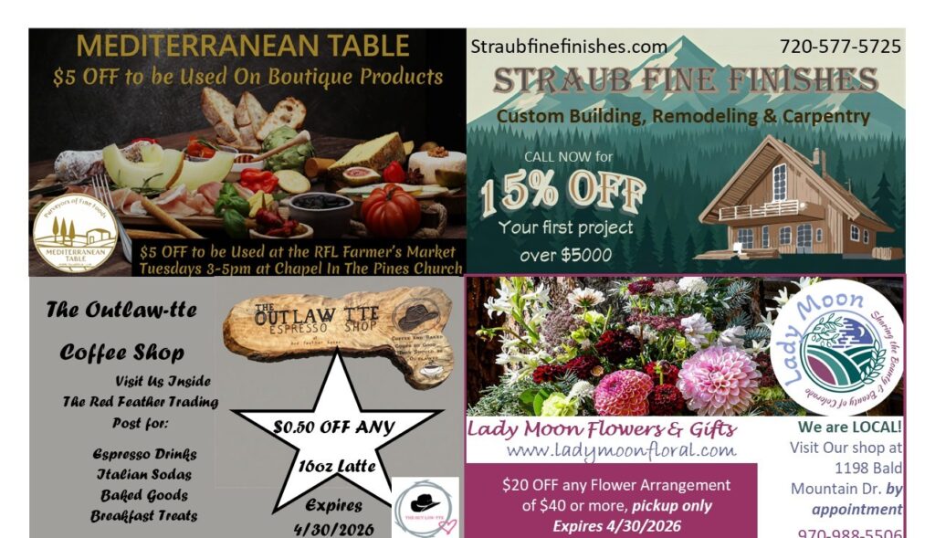 Collage of local business discount offers.