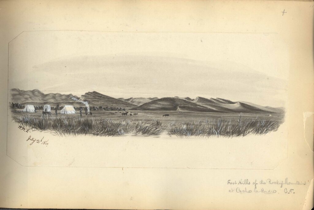 Foot Hills of the Rocky Mountains at Cache la Poudre.” by Henry Wood Elliot, July 1869. United States Geological Survey