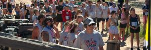 Group of runners gathered outdoors