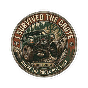 Off-road Jeep badge, Kelly Flats Colorado trail