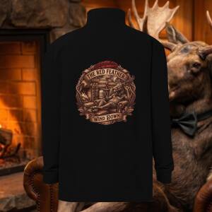 Red Feather Wind Down Unisex fleece 1/4 zip pullover