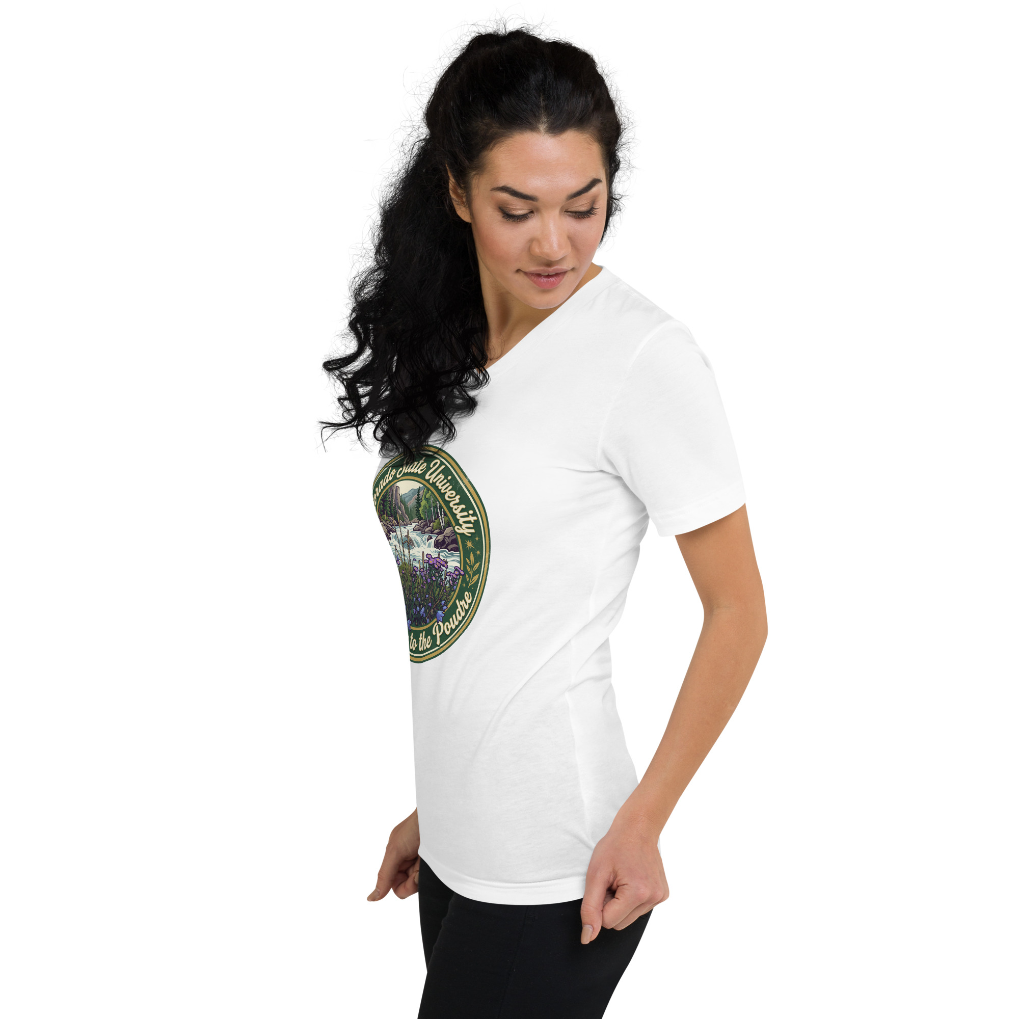 Unisex Short Sleeve V-Neck T-Shirt - Image 3